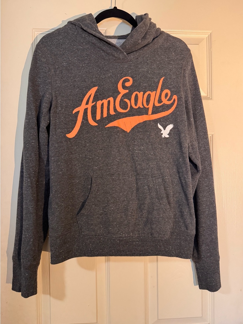 American Eagle Outfitters Gray and Orange Hoodie Large